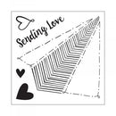 Sizzix Framelits Die & Stamp Set By Lindsey Serata 7/Pkg Paper Airplane Love*