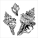 Crafters Workshop Template 12in x 12in - Conch Shells*