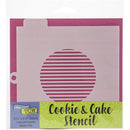 Crafters Workshop Cookie & Cake Stencils 5.5 inch X5.5 inch - Striped Circle*