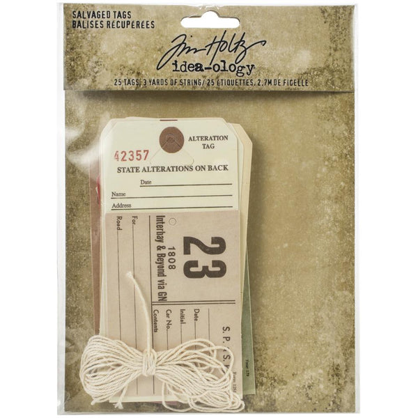 Tim Holtz Idea-Ology Salvaged Tags 25 pack