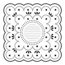 The Crafters Workshop 6X6 Template - Dotted Scallop
