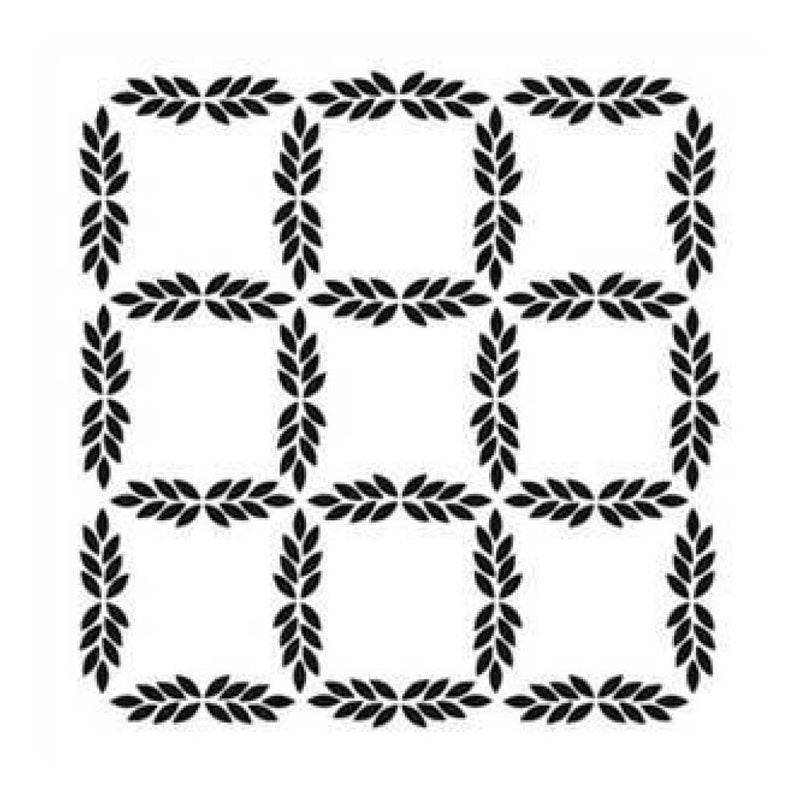 The Crafters Workshop - 6X6 Template - Leaf Grid