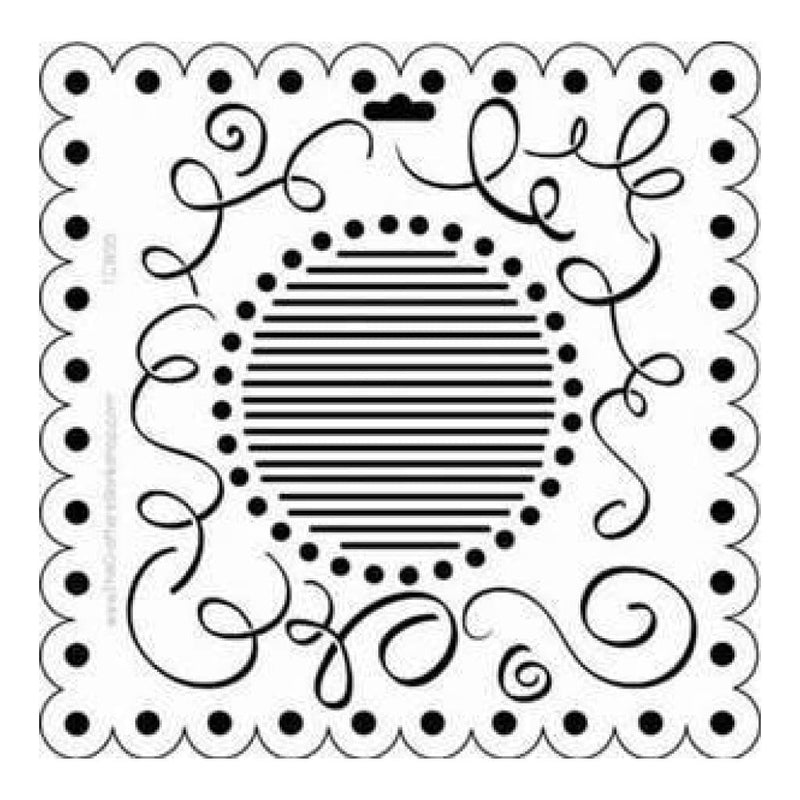 The Crafters Workshop 6X6 Template - Scallop Swirls
