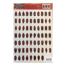 The Paper Loft - Diamond W/Black Alphabet Cardstock Stickers