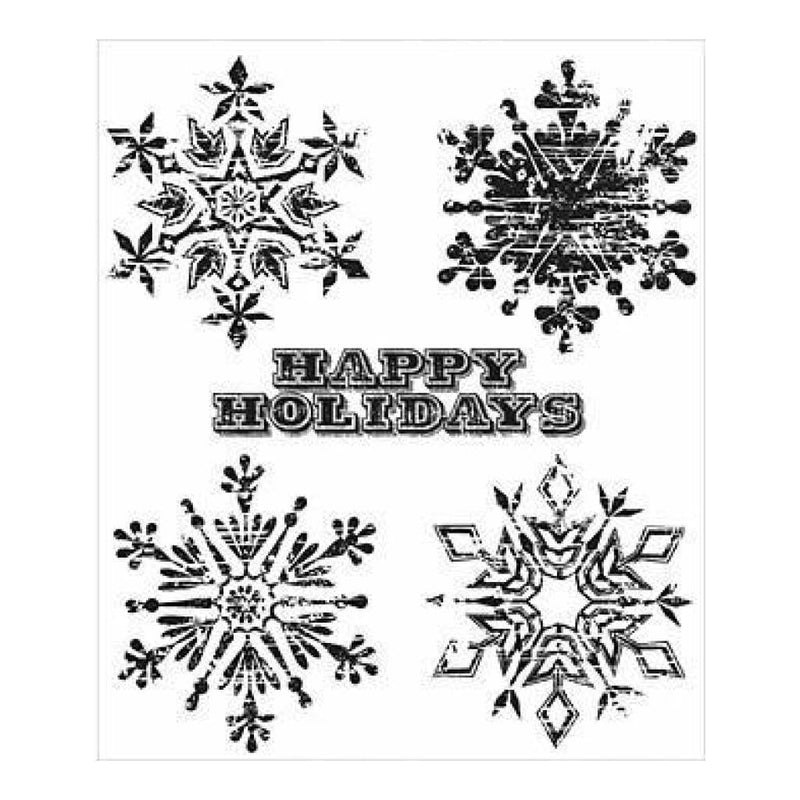 Tim Holtz Cling Rubber Stamp Set 7 Inch X8.5 Inch  Weathered Winter