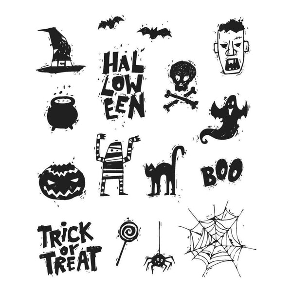 Tim Holtz Cling Stamps 7inch X8.5inch - Spooky Scribbles
