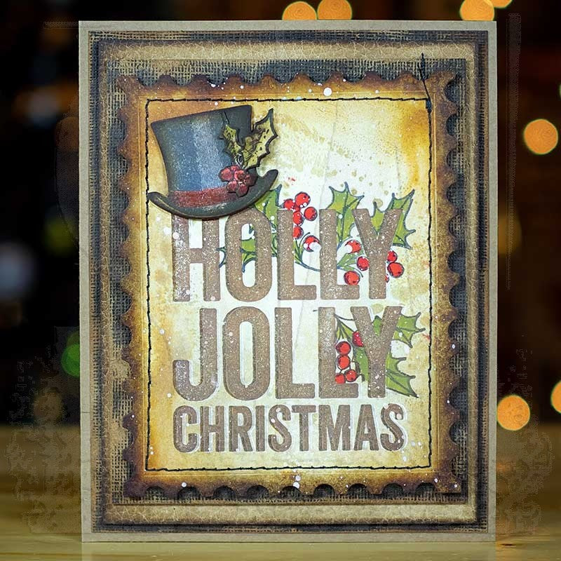 Tim Holtz Cling Stamps 7in x 8.5in - Bold Tidings