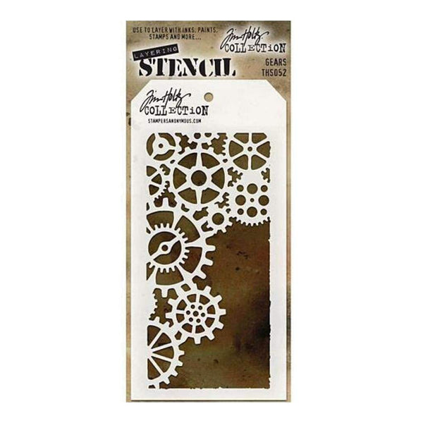 Tim Holtz Layered Stencil 4.125 Inch X8.5 Inch Gears