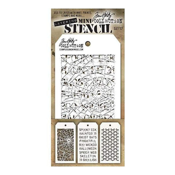 Tim Holtz Mini Layered Stencil Set 3  Pack - Set #17