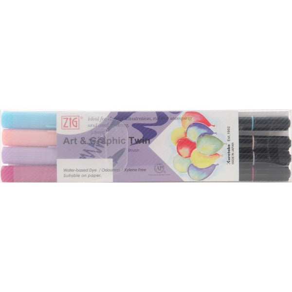 ZIG Art & Graphic Twin Tip Markers 4 pack - Kind Hearted