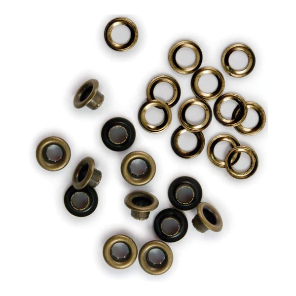 We R Memory Keepers  Eyelet & Washer - Brass 3/16 inch