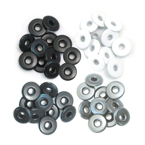 We R Memory Keepers Eyelets Wide 40 pack - Gray 1/2 inch