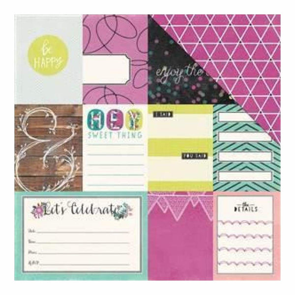We R Memory Keepers - Hello Darling Double-Sided Cardstock 12In. X12in. Noteworthy