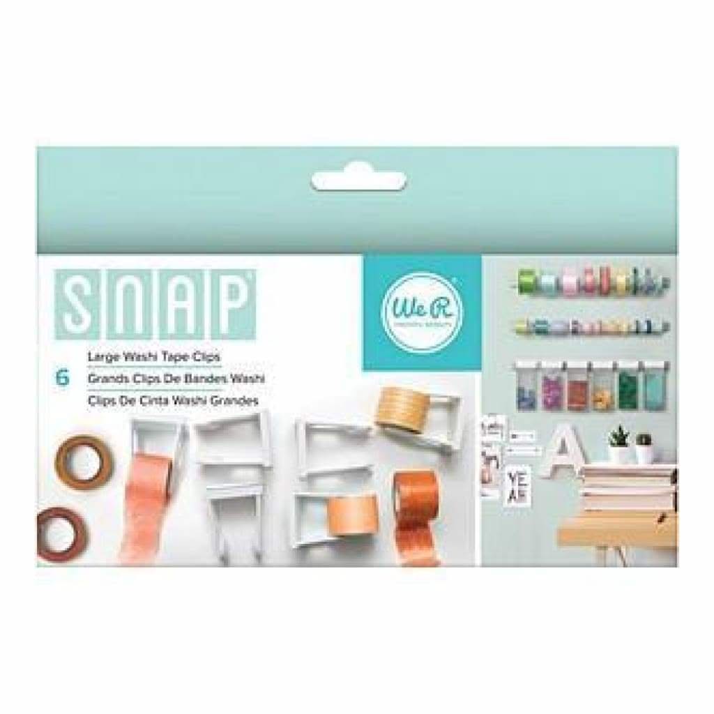 We R Memory Keepers Snap Storage Washi Tape Clips 6 pack Large ...