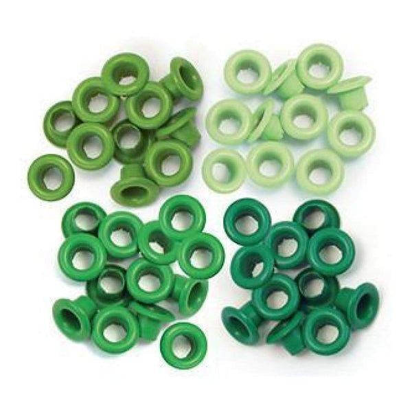 We R Memory Keepers Standard Eyelets - Green 1/3 inch