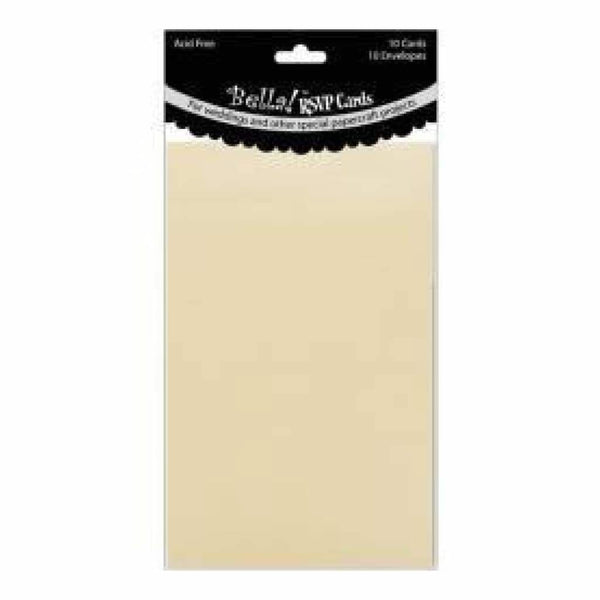 Wedding RSVP Cards & Envelopes 3.5 inch X5 inch 10 Each/Pkg Ivory