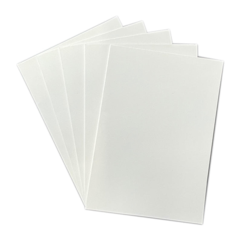 Poppy Crafts Premium Pearlescent Cards & Envelopes A6 White - 5 Pack
