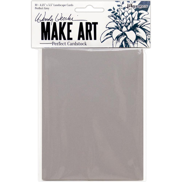Wendy Vecchi Perfect Cardstock 4.25 inch X5.5 inch 10 pack - Grey Cards