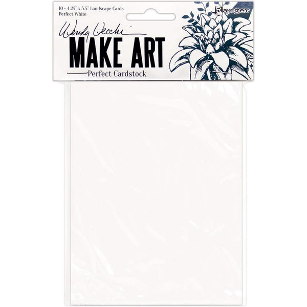 Wendy Vecchi Perfect Cardstock 4.25 inch X5.5 inch 10 pack - White Cards