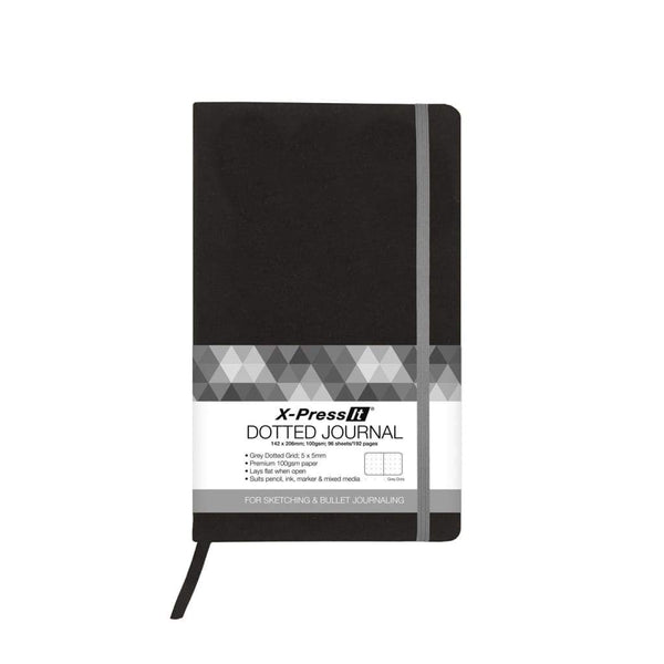 X-Press It - A5 / 192pg Dotted Journal - Black
