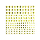 Poppy Crafts Self-Adhesive Rhinestone Sheet -  Yellow
