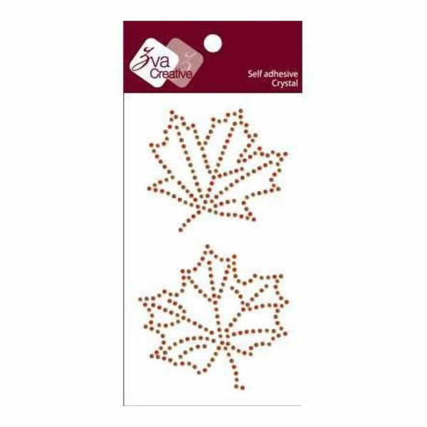 Zva Creative - Maple Leaves Crystal - Orange/Champagne/Chocolate
