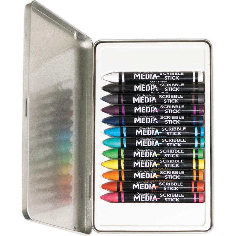 Dina Wakley Media Scribble Sticks 12 Pack