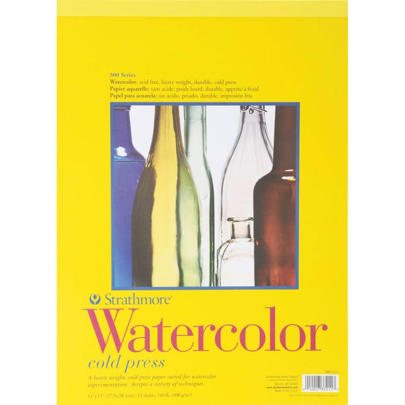 Strathmore Watercolour Paper Pad 11"X15" 12 Sheets*