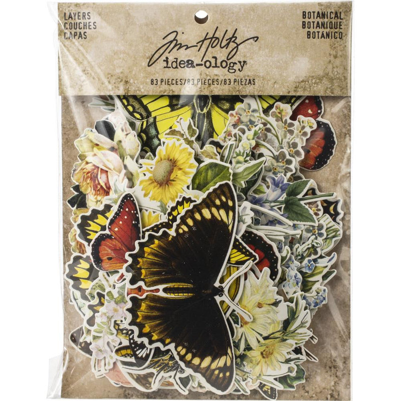 Tim Holtz Idea-Ology Layers Die-Cuts 83 pack - Botanical