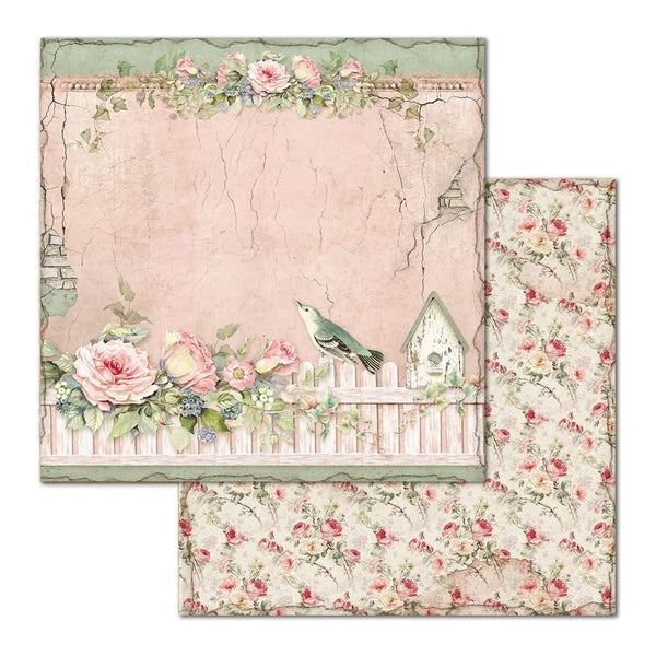 Stamperia Double-Sided Paper Pad 8"x 8" 10/Pkg - House Of Roses