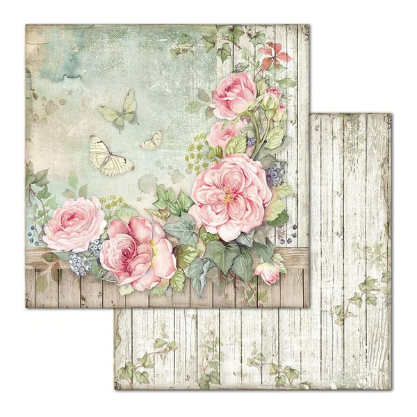 Stamperia Double-Sided Paper Pad 12"x 12" 10/Pkg - House Of Roses