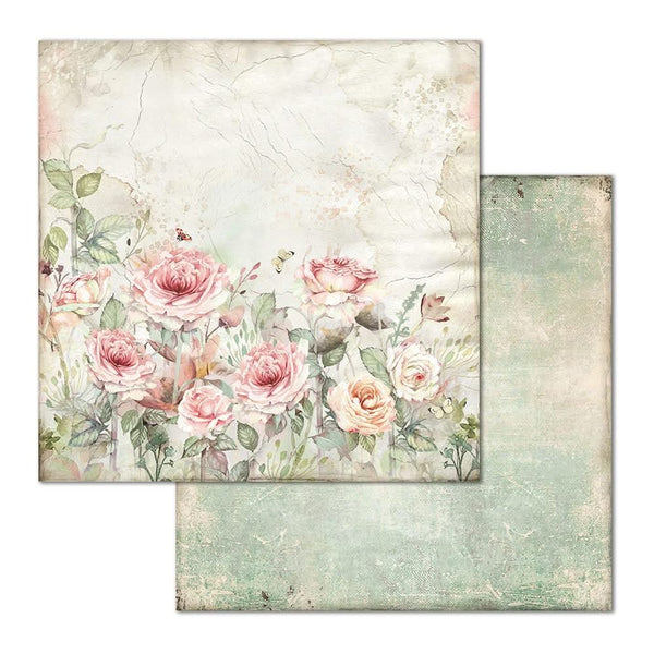 Stamperia Double-Sided Paper Pad 12"x 12" 10/Pkg - House Of Roses