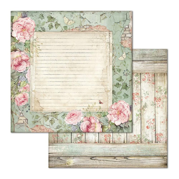 Stamperia Double-Sided Paper Pad 8"x 8" 10/Pkg - House Of Roses