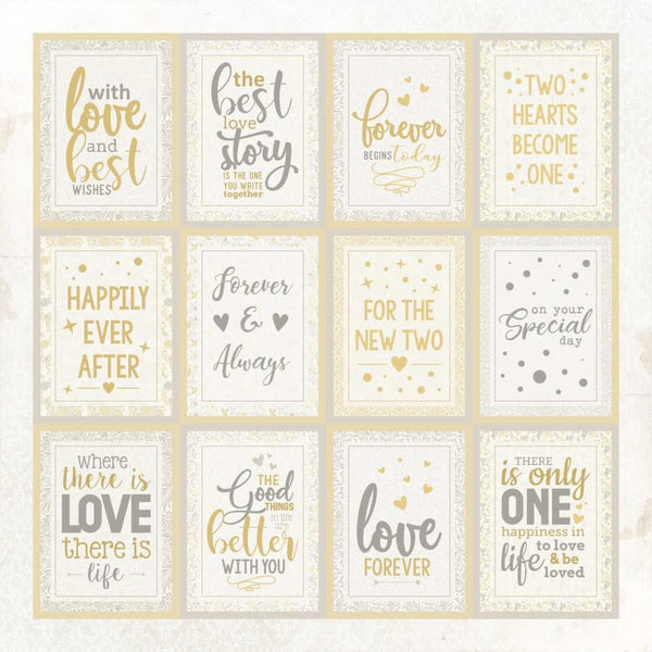 Little Birdie Cardstock 12"x 12" 12/Pkg - Amor Mio