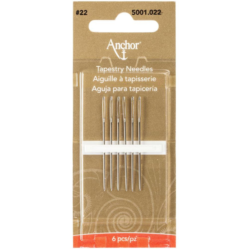 Anchor Tapestry Hand Needles 6 pack  - Size 22