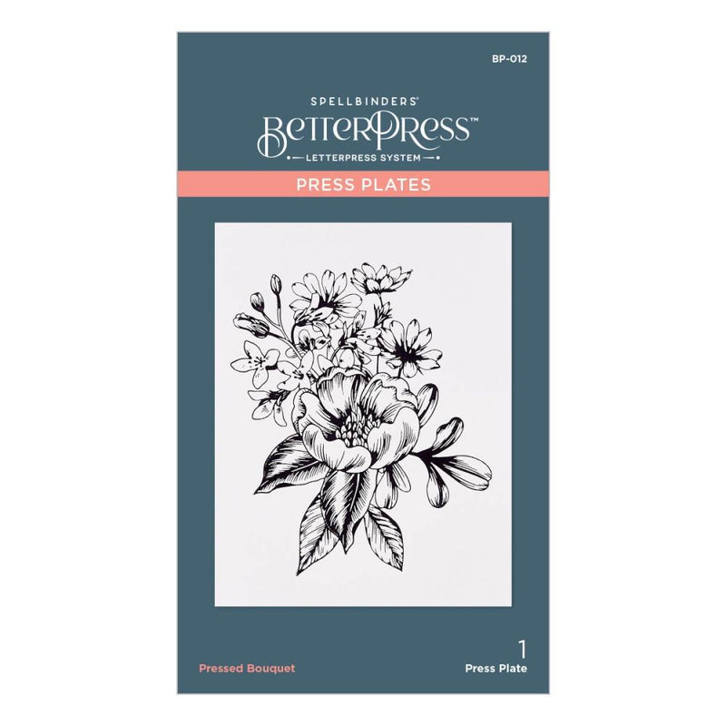 Spellbinders BetterPress Letterpress System Press Plates Pressed Bouquet 1/Pkg*