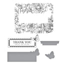 Spellbinders BetterPress Letterpress Press Plates &  Dies Set Butterfly Garden 2/Plates &  3/Dies