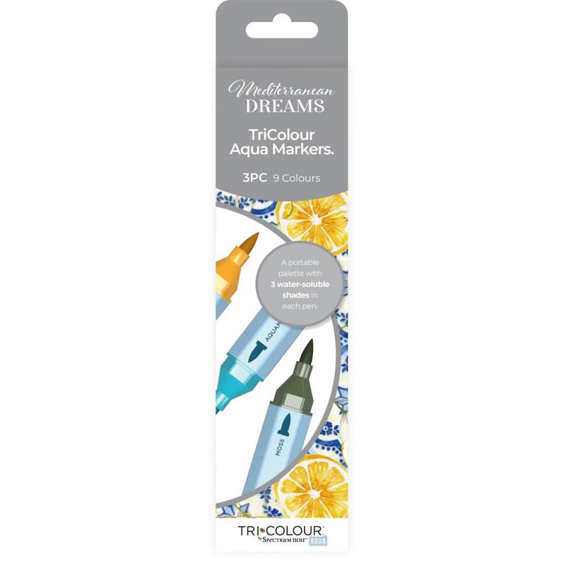 Spectrum Noir TriColour Aqua Markers 3PK*