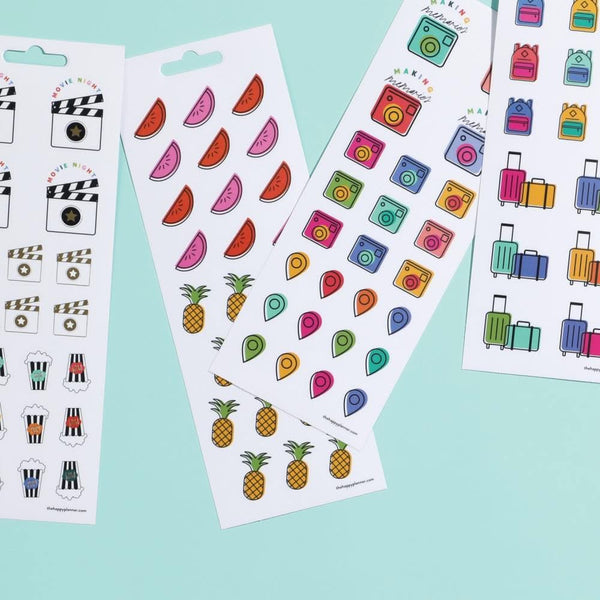Happy Planner Sticker Sheets 8/Sheets Summer Bucket List, 200 Pieces*
