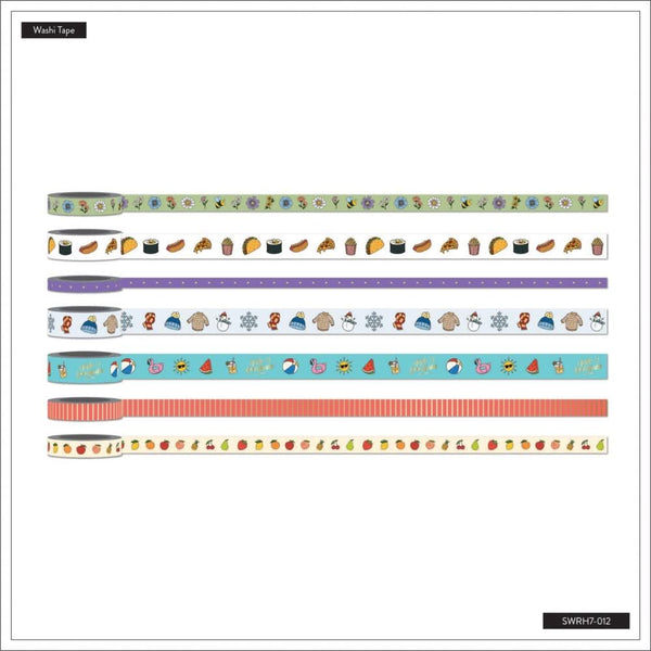 Happy Planner Washi Tape 7 pack  All The Things Icons*