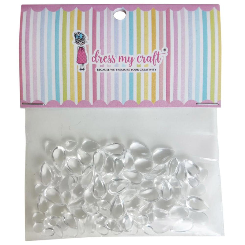 Dress My Craft Water Droplet Embellishments 8gms Tear Droplets, Assorted