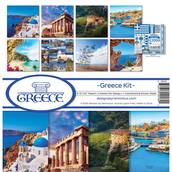 Reminisce Collection Kit 12"X12" - Greece