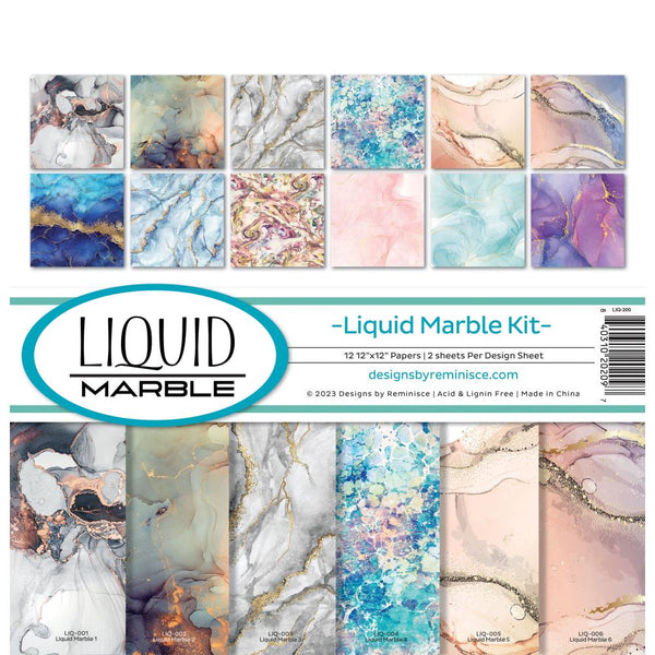 Reminisce Collection Kit 12"X12" - Liquid Marble