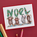 House Mouse Cling Rubber Stamp Noel