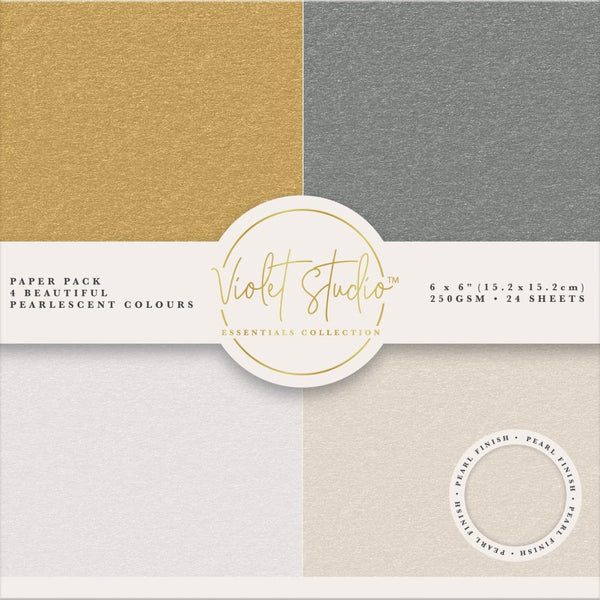 Violet Studio Double-Sided Paper Pad 6"X6" Pearlescent