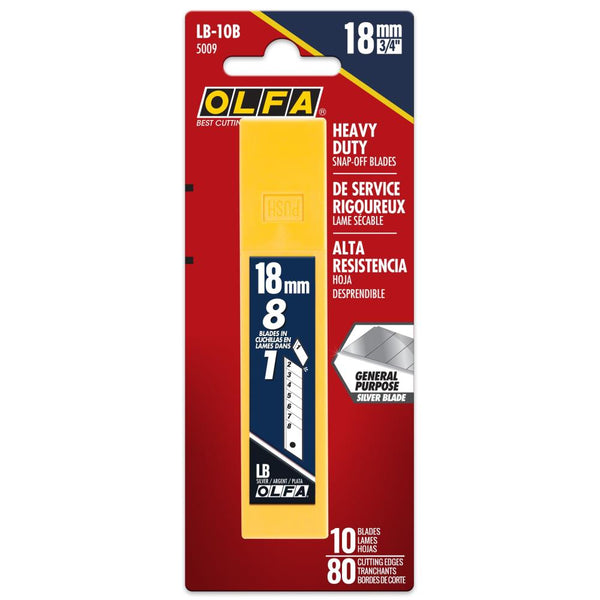 OLFA Stainless Steel Snap Blades 10/Pkg 18mm