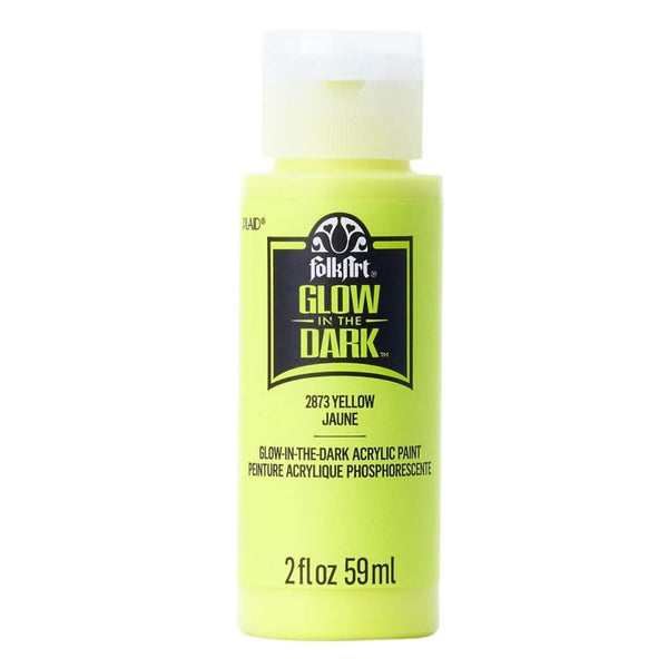 FolkArt Glow-in-the-Dark Acrylic Colour s 2oz - Yellow*
