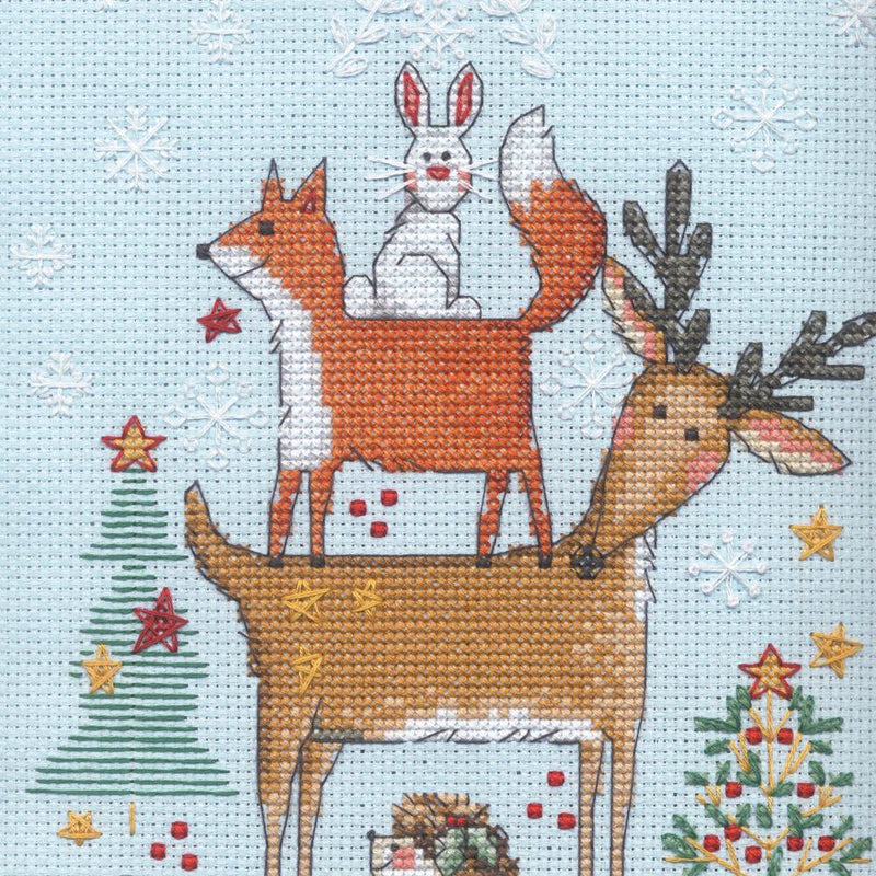 Dimensions Counted Cross Stitch Kit 16" Long Woodland Stack Stocking (14 Count)*