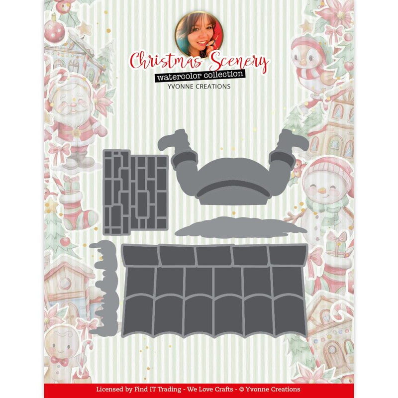 Find It Trading Yvonne Creations Die Chimney, Christmas Scenery*