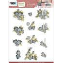 Find It Trading Precious Marieke Punchout Sheet Blue, Painted Pansies